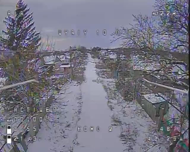 Sitting Russian soldier is hit by Ukrainian FPV drone, Donetsk Region