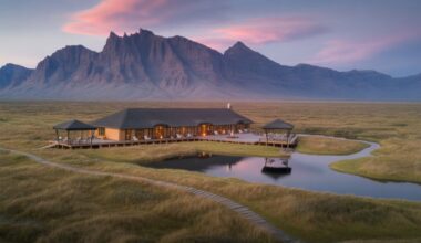 A luxury lodge nestled in the croatian wilderness, offering guests a nature-focused retreat.