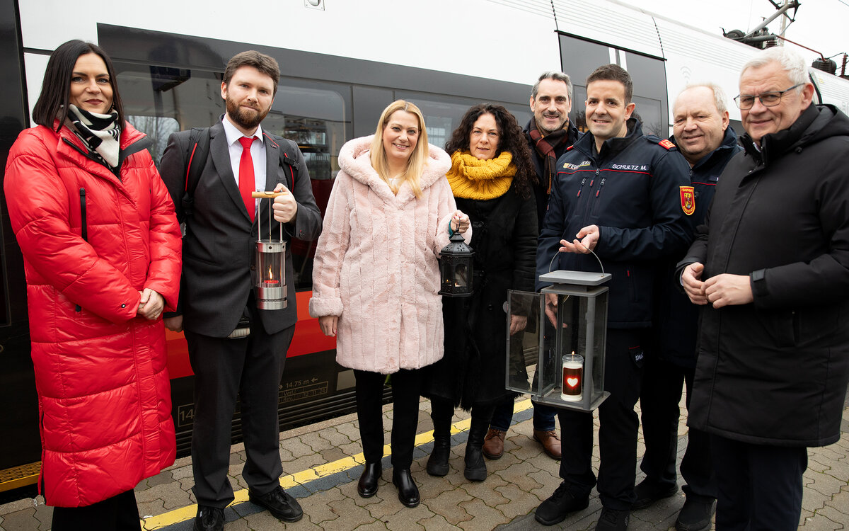Friedenslicht kam durch die ÖBB im Burgenland an