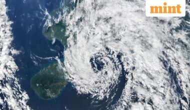 A satellite image of Cyclone Ditwah that devastated Sri Lanka and flooded Tamil Nadu.