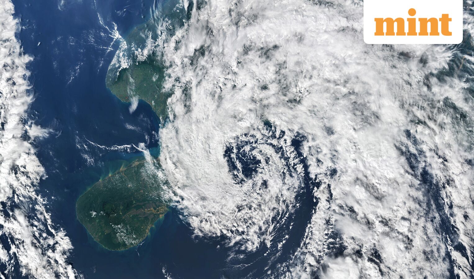 A satellite image of Cyclone Ditwah that devastated Sri Lanka and flooded Tamil Nadu.