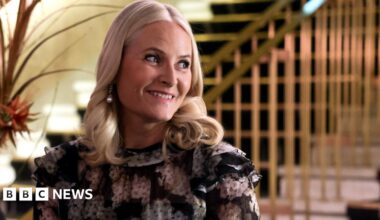 Norwegian Crown Princess Mette Marit seen in Oslo around Christmas.