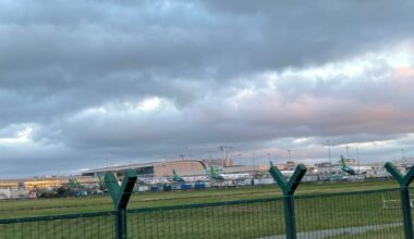 Europes 13th busiest airport comes to a rest for the day