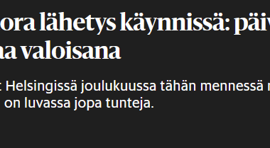 December in Finland be like