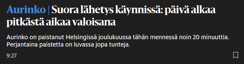 December in Finland be like