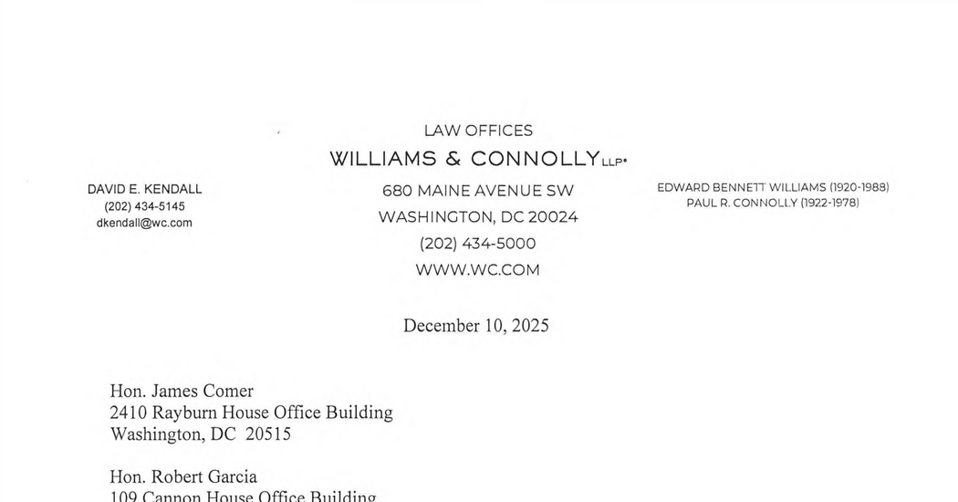 Bill and Hillary Clinton’s Stance on Epstein Testimony Dec. 10