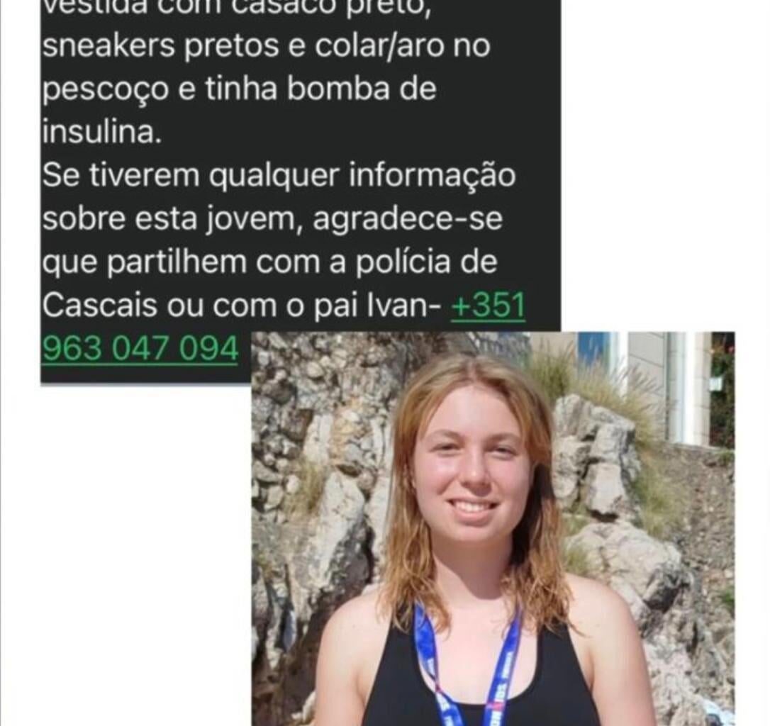 Jovem ucraniana desaparecida em Cascais