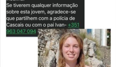Jovem ucraniana desaparecida em Cascais