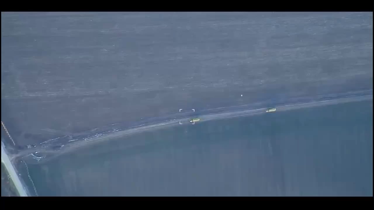 Ukrainian drones hit and destroyed two S-400 Air defence launchers while on the move in the Belgorod Region - December 2025