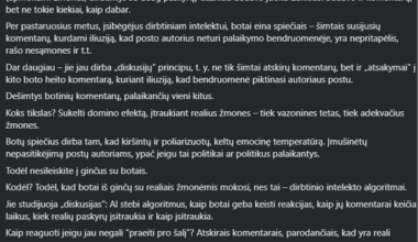 Ar pastarosiomis savaitėmis pajutot padidėjusį botų kiekį Lietuviškoj socialinėj erdvėj?