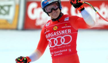 Marco Odermatt do jubilejne zmage, Slovenci skromni