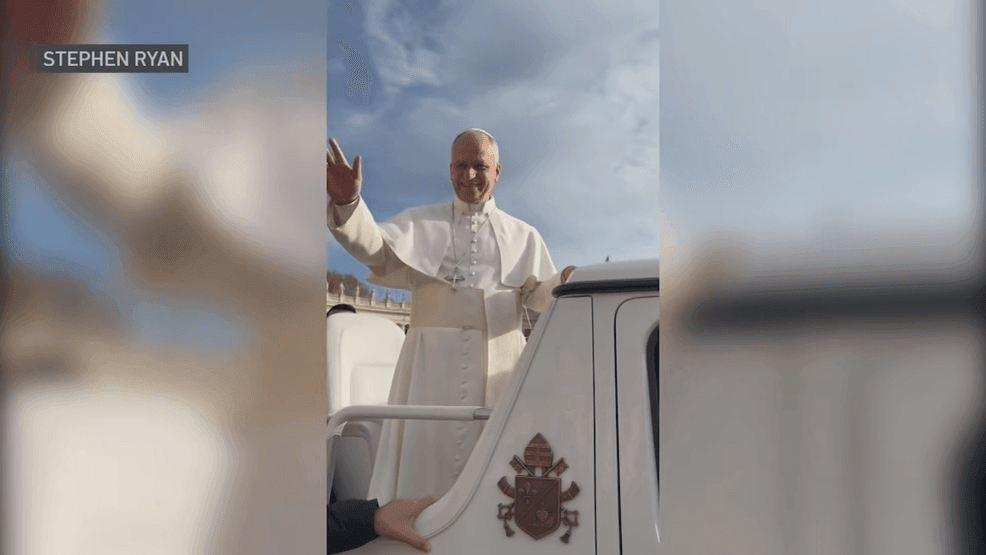 Stephen Ryan recorded this video of Pope Leo XIV during a recent trip to the Vatican. (NBC Boston)