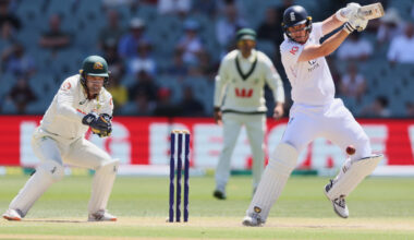Australia needs 3 wickets to retain the Ashes. England needs 126 runs to keep the series alive