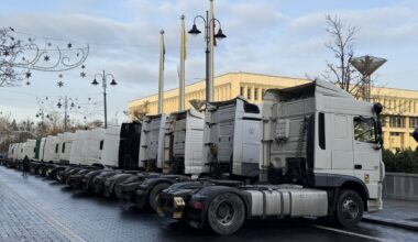 Truckers protest in Vilnius - Delfi EN