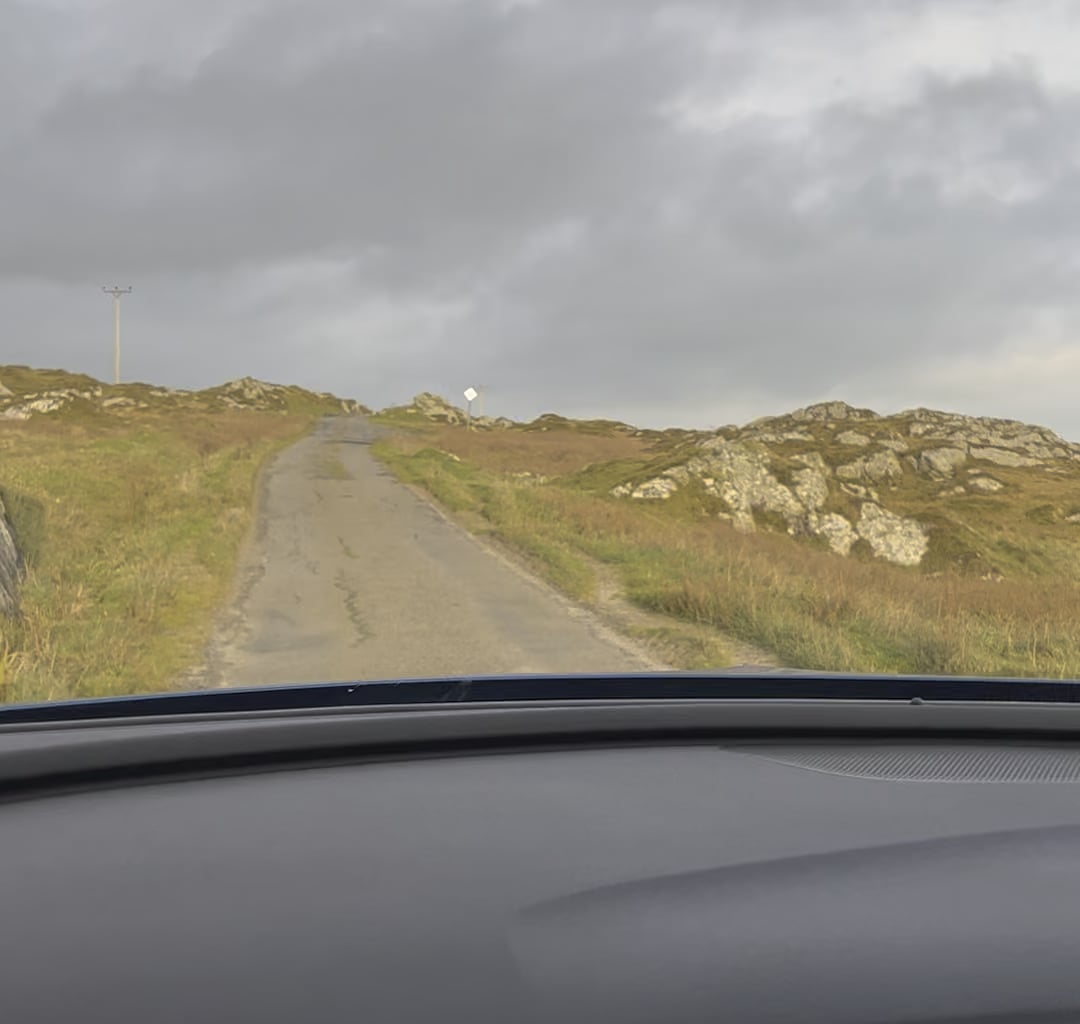 A winter’s drive on the Isle of Tiree