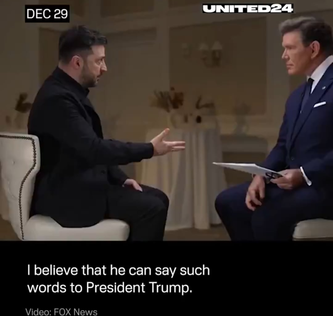 Zelenskyy: I don’t trust Putin, and he doesn’t want success for Ukraine. Really. He doesn’t want. I believe that he can say such words to President Trump, but it’s not truth.