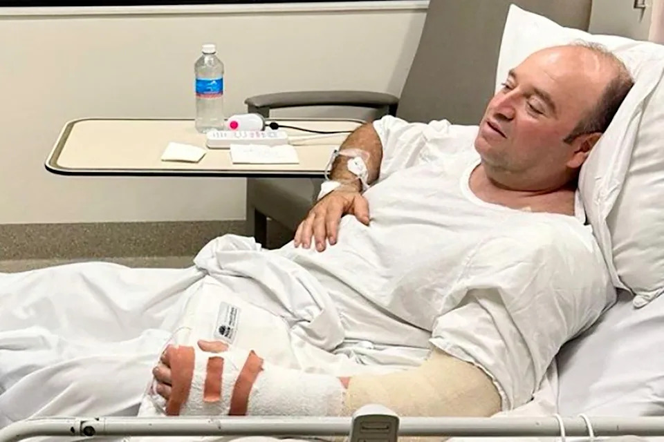 Ahmed al Ahmed recovers in hospital (NSW Premier's Department)