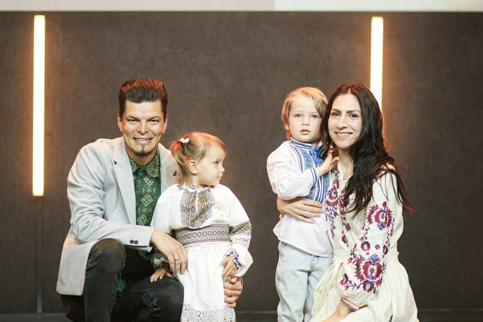 Pastor Elijah Perevozniuk with his family. Photo courtesy of Mark Hayward.