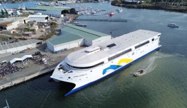 Worlds largest battery-electric ship powered up for first time in australia