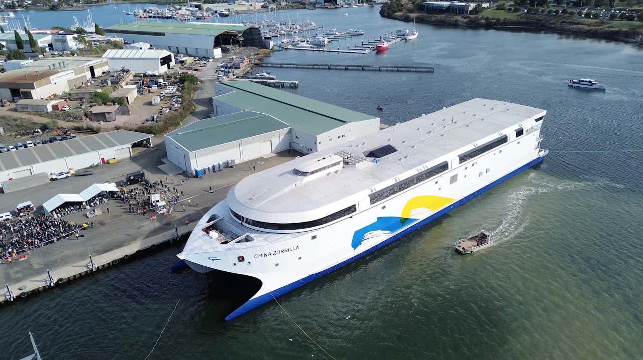 Worlds largest battery-electric ship powered up for first time in australia