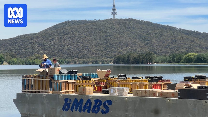 Canberra's biggest New Year's Eve fireworks display to ring in 2026 with extra barges on Lake Burley Griffin