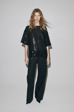 H&M Oversized Sequined Top
