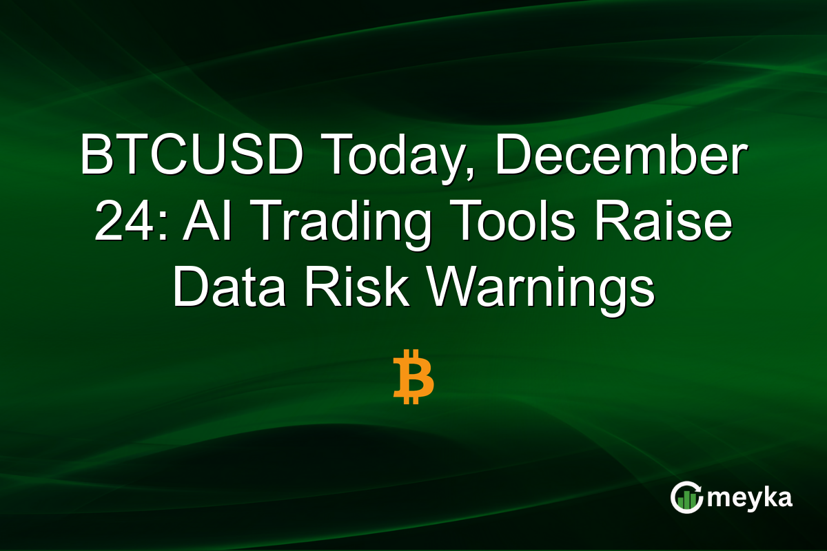 BTCUSD Today, December 24: AI Trading Tools Raise Data Risk Warnings