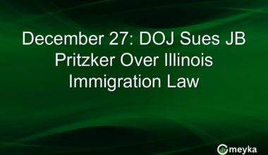 December 27: DOJ Sues JB Pritzker Over Illinois Immigration Law