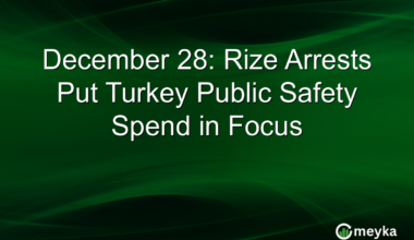 December 28: Rize Arrests Put Turkey Public Safety Spend in Focus