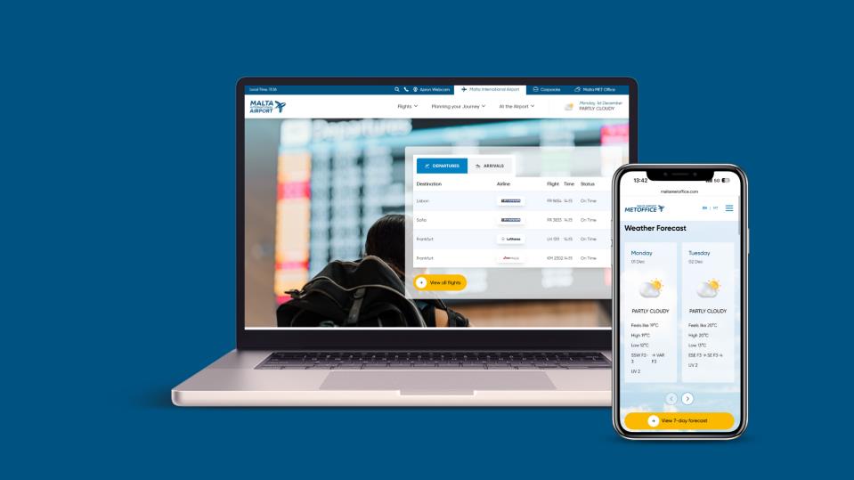 Malta International Airport launches fresh look for airport and MET office websites