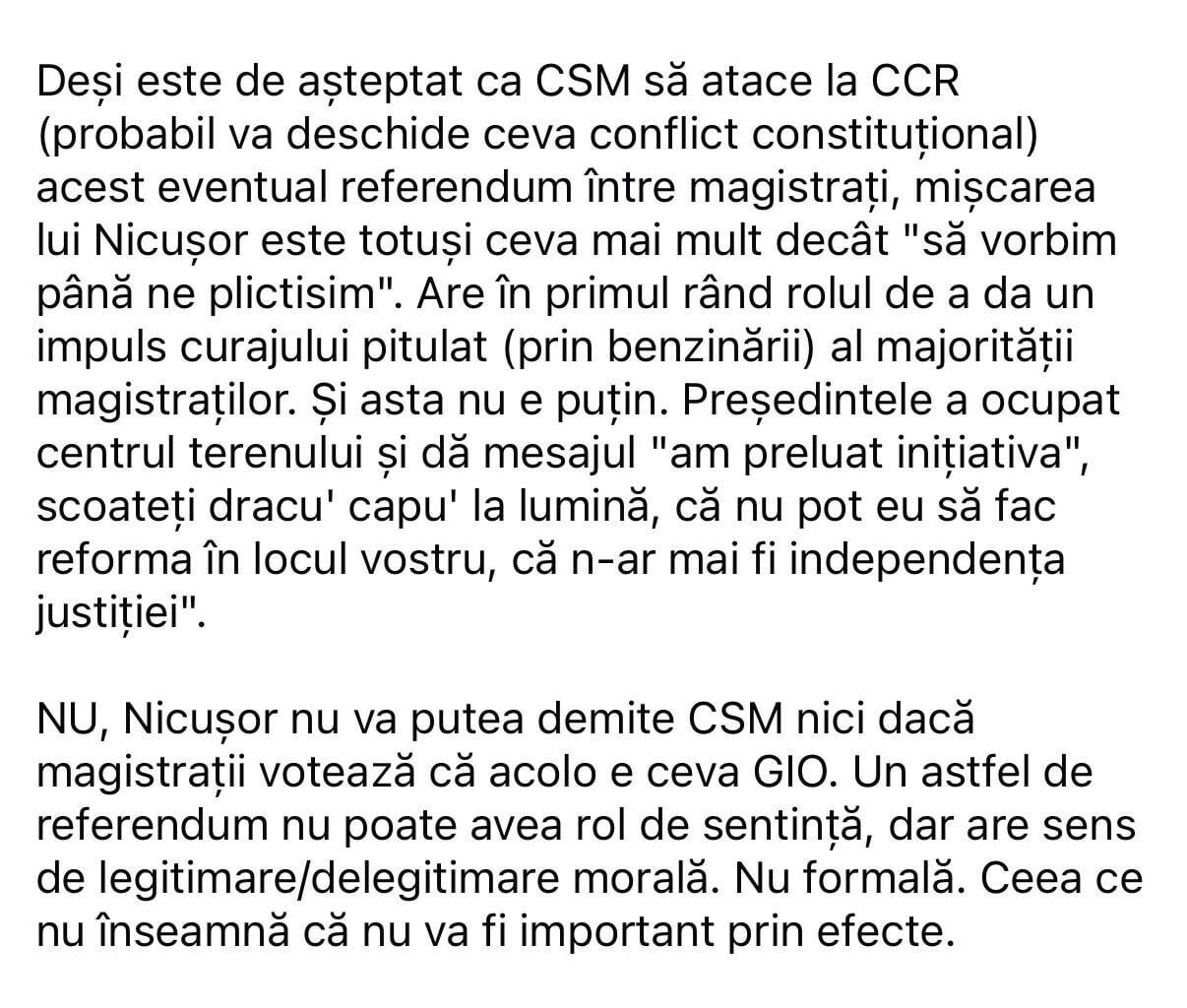 Mois Guran despre “referendumul” initiat de presedintele Nicusor Dan