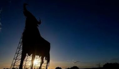 Las juventudes de Sortu derriban el último toro de Osborne que quedaba en Euskadi