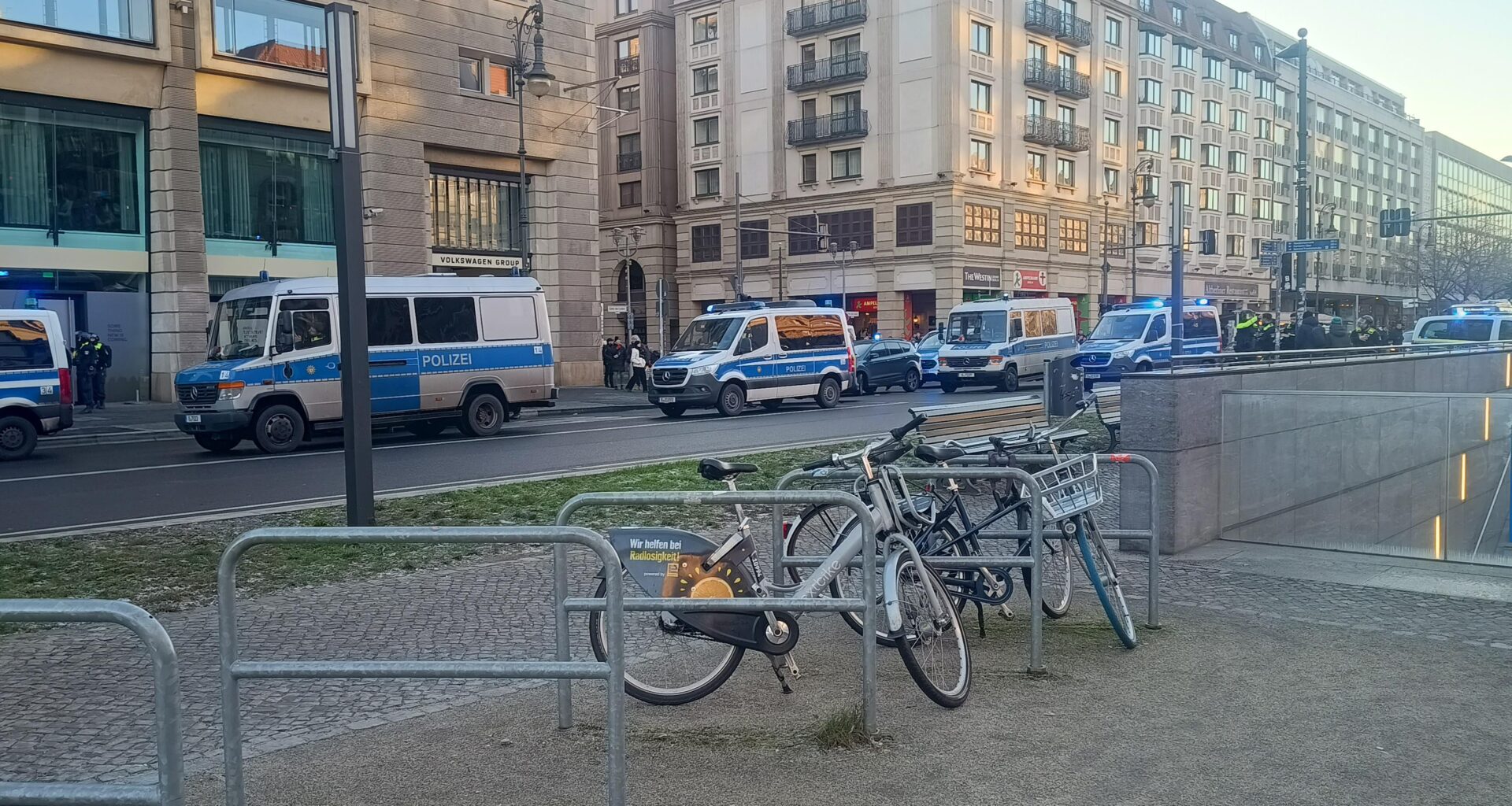 what is happening in Volksawgen gruop 10117, berlin today