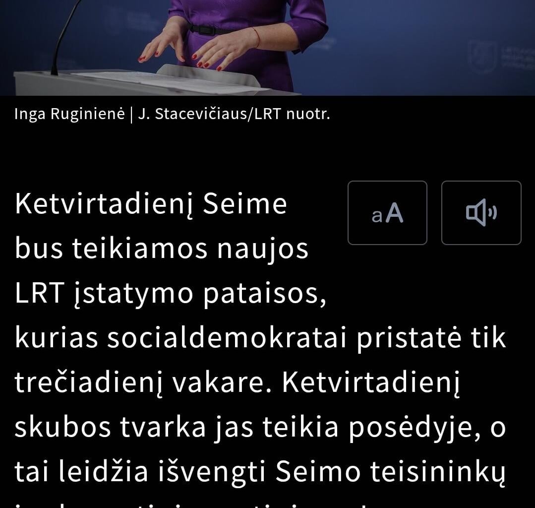 Atlikę minimalius pakeitimus, valdantieji toliau buldozeriu stumia LRT politizavimą, nelaukdami papildomų institucijų išvadų, ignoruodami protestuojančius žmones. Premjerė apsimeta bejėge, prezidentas tyli po jau pūvančiais lapais, Žemaitaitis toliau sėkmingai vykdo savo programą.