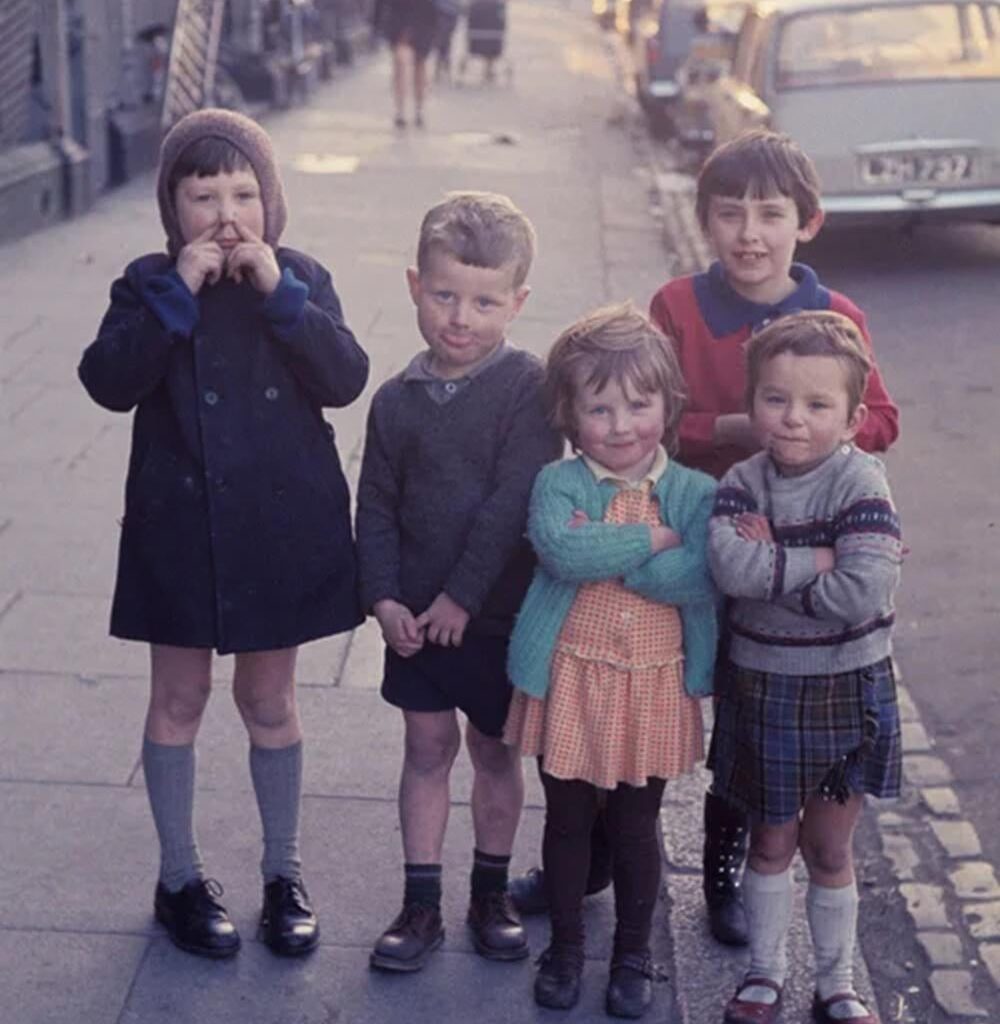 Evening play time 1969 (Mountjoy Square, Dublin) Photo, Susan Wood.