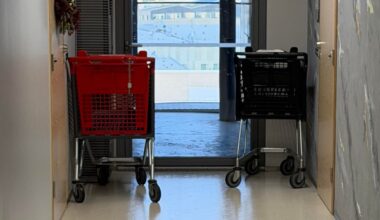 Is it allowed to leave shopping carts in apartment corridor?
