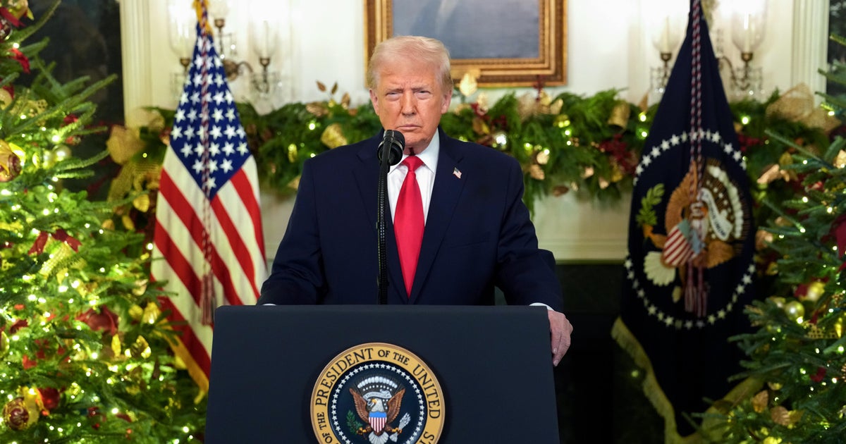 Trump claims he's brought down soaring prices, announces military bonuses in year-end address