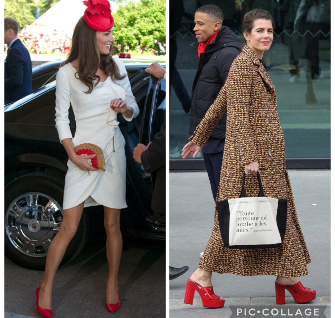 Best outfit with ‘a pop of red’ shoes?