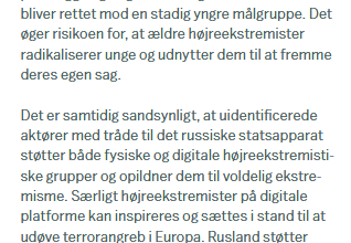 Forsvarets Efterretningstjeneste: Truslen fra højreekstremisme er blevet mere kompleks - Truslen fra højreekstremister i Europa udvikler sig.