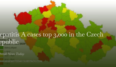Hepatitis A cases top 3,000 in the Czech Republic