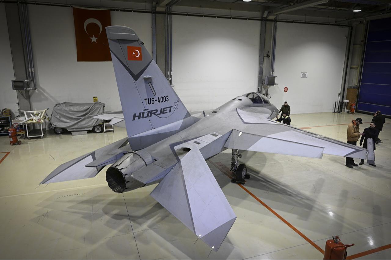 A view of Hurjet aircraft at the Turkish Aerospace Industries (TAI) facilities in Ankara, Türkiye, on December 30, 2025. (AA Photo)