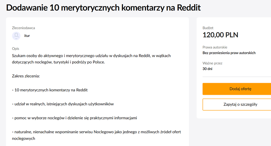 Interesująca praktyka...