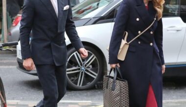 Guests arriving at Beatrice’s daughter’s baptism, Andrew and Sarah Ferguson believed to have arrived and left in cars with blacked out windows