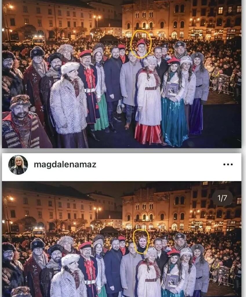 Radna KO w Krakowie (Magdalena Mazurkiewicz) dokleiła się do zdjęcia z Trzaskowskim mimo że nie była na tym wydarzeniu xD