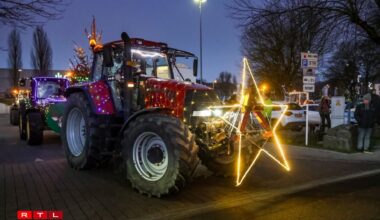 Young Farmers’ festive tractor parade lights up Luxembourg on Boxing Day