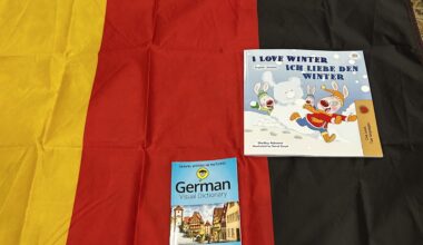 German flag and books I got for Christmas