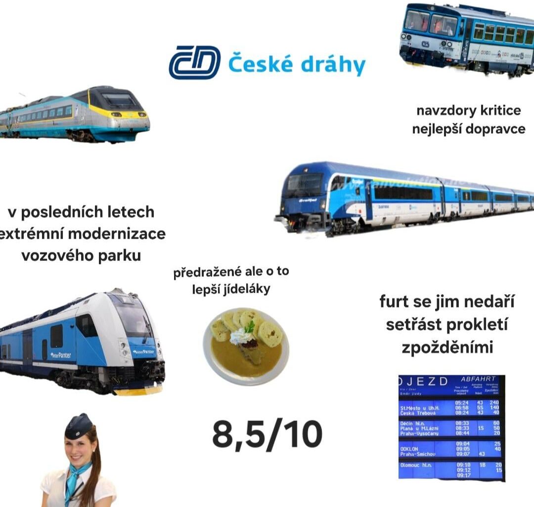 Moje menší hodnocení vlakových dopravců