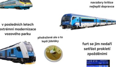 Moje menší hodnocení vlakových dopravců