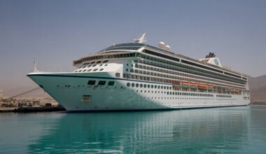 A modern cruise ship docked at a port in iran, symbolising the country’s increasing involvement in the marine tourism market.