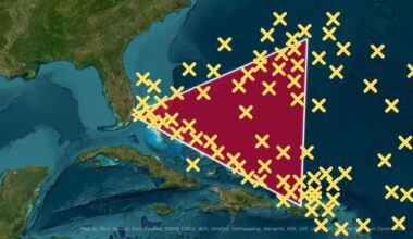 [OC] Visualising reported disappearances inside and around the Bermuda Triangle